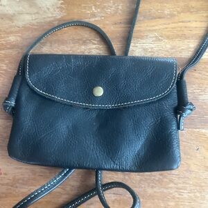Chic Black Leather Crossbody Bag
